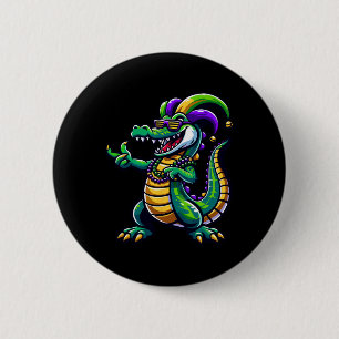 Chapa Redonda De 5 Cm Mardi Gras Alligator Costume niños niños pequeños 