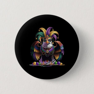 Chapa Redonda De 5 Cm Mardi Gras Eagle Funny Mardi Gras Costume Hombres 