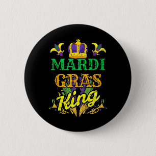 Chapa Redonda De 5 Cm Mardi Gras Rey Hombres Disfraz De Carnaval Regalo 