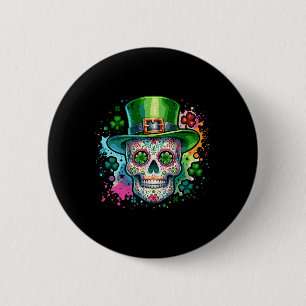 Chapa Redonda De 5 Cm Mardi Gras St Patricks Day Shamrock Sugar Skull Ca