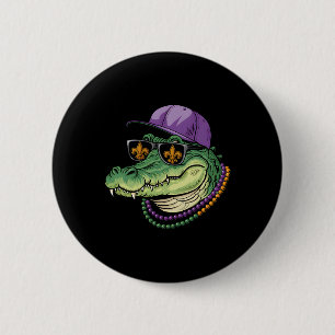 Chapa Redonda De 5 Cm Mardigator Alligator Bruh Mardi Gras Costume a los