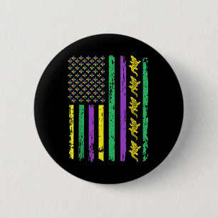 Chapa Redonda De 5 Cm Mardigator Alligator Usa Bandera Estadounidense Al