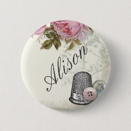 Chapa Redonda De 5 Cm MARFIL de costura de las nociones, insignia