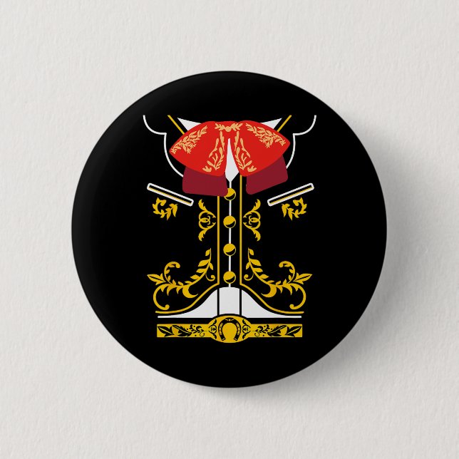 Chapa Redonda De 5 Cm Mariachi Tee Charro Cinco De Mayo (Anverso)