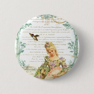 Chapa Redonda De 5 Cm Marie Antoinette y Sparrow
