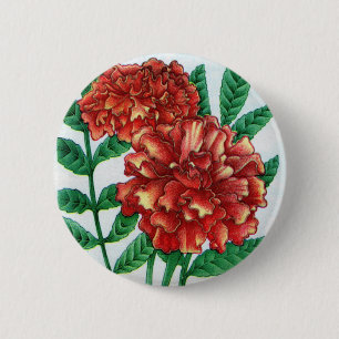 Chapa Redonda De 5 Cm Marigoles de África