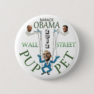 Chapa Redonda De 5 Cm Marioneta de Wall Street