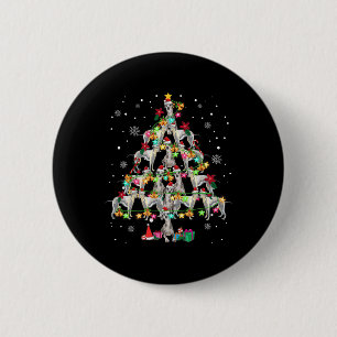 Chapa Redonda De 5 Cm Marionetas blancas de árbol de Navidad Divertidos