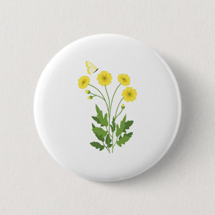 Chapa Redonda De 5 Cm Mariposa