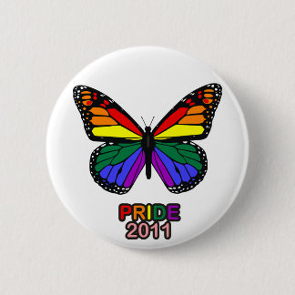 Chapa Redonda De 5 Cm Mariposa 2011 del orgullo