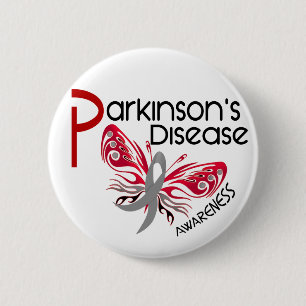 Chapa Redonda De 5 Cm MARIPOSA 3,1 de la enfermedad de Parkinsons