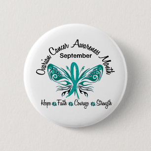 Chapa Redonda De 5 Cm Mariposa 3,2 del mes de la conciencia del cáncer