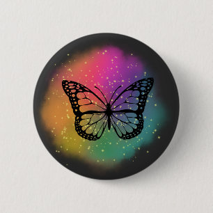 Chapa Redonda De 5 Cm Mariposa acuarela