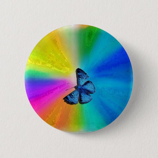 Chapa Redonda De 5 Cm mariposa impresionante (Anverso)