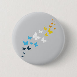 Chapa Redonda De 5 Cm Mariposa Orgullo AroAce - Colores de la Bandera Ar