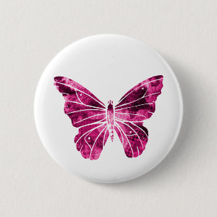 Chapa Redonda De 5 Cm Mariposa Rosa Clipart Cute Flying Wings Nature 1.
