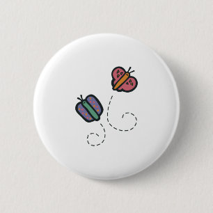 Chapa Redonda De 5 Cm mariposas de dibujos animados divertidas y lindas