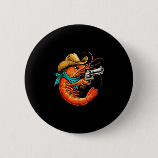 Chapa Redonda De 5 Cm mariscos cajún camarones divertidos 