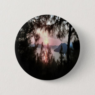 Chapa Redonda De 5 Cm Marmaris Sunset Enmarcado Por Palm Trees Paisajes