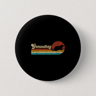 Chapa Redonda De 5 Cm Marmota Retro Vintage Para Hombres Mujeres Niños M
