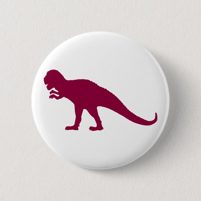 Chapa Redonda De 5 Cm Maroon Dinosaur (Anverso)