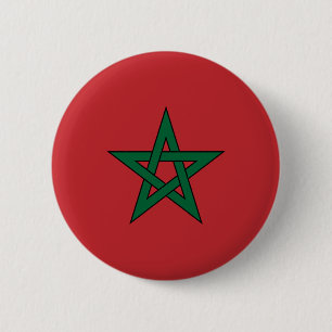 Chapa Redonda De 5 Cm Marruecos - bandera marroquí