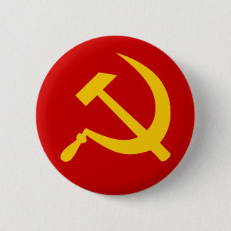 Chapa Redonda De 5 Cm Martillo y hoz rusos comunistas de URSS