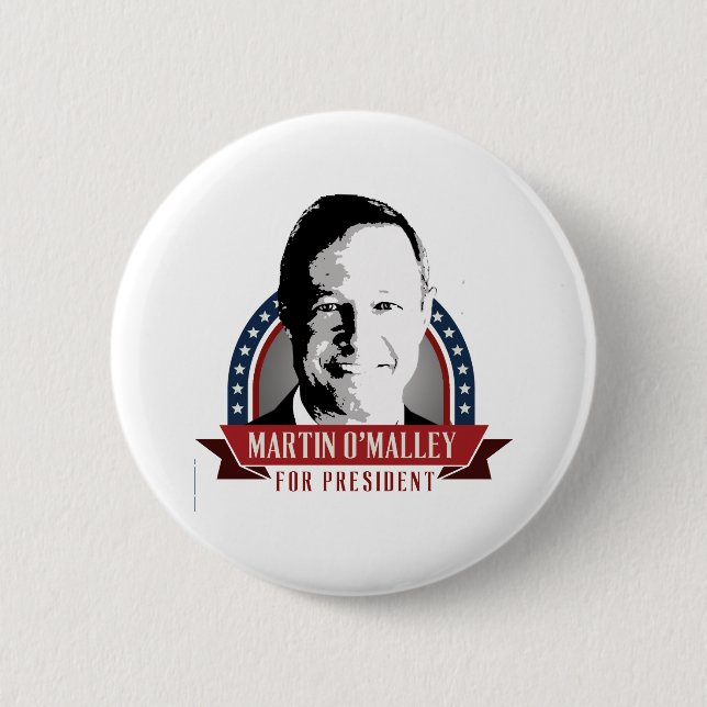 Chapa Redonda De 5 Cm Martin O'Malley para el presidente 2016 Spangled (Anverso)