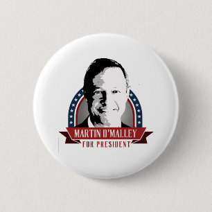 Chapa Redonda De 5 Cm Martin O'Malley para el presidente 2016 Spangled