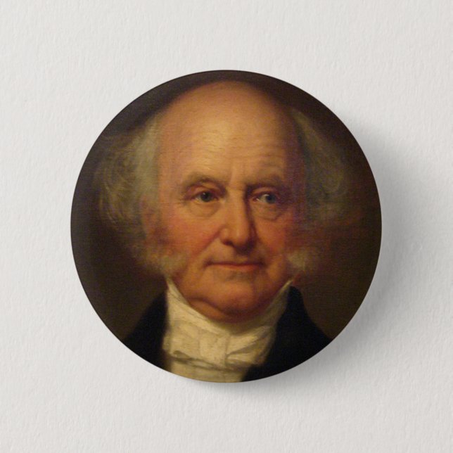 Chapa Redonda De 5 Cm Martin Van Buren 8 (Anverso)