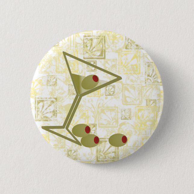 Chapa Redonda De 5 Cm Martini y aceitunas (Anverso)