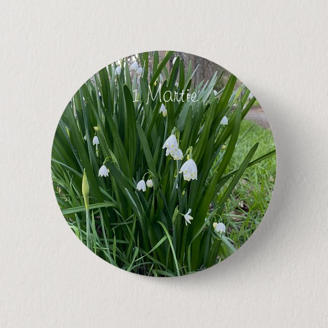 Chapa Redonda De 5 Cm Mărțișor - Ghiocei (Anverso)