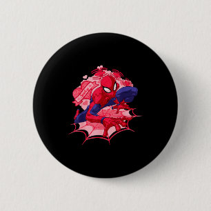 Chapa Redonda De 5 Cm Marvel Spider-man Corazones Día de San Valentín