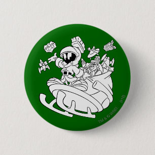 Chapa Redonda De 5 Cm MARVIN EL MARTIAN™ con juguetes