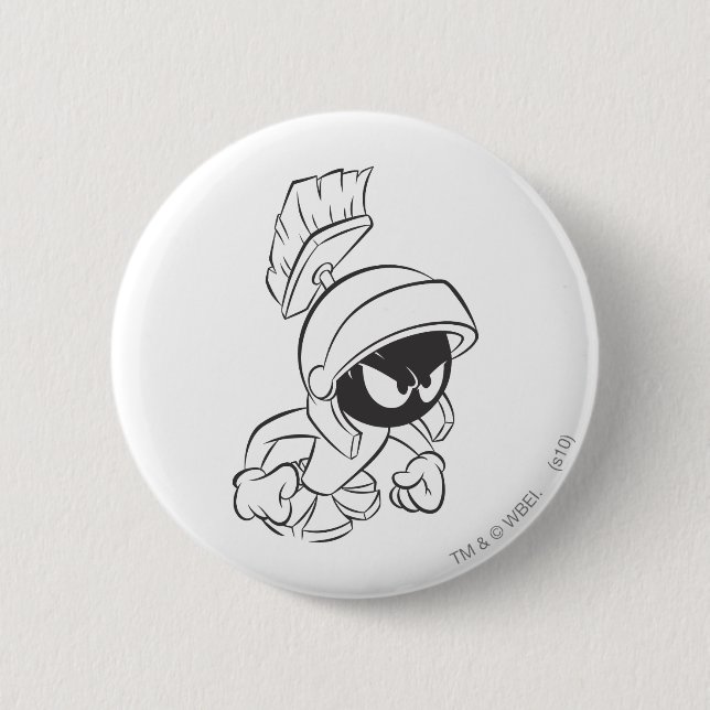 Chapa Redonda De 5 Cm MARVIN THE MARTIAN™ Expressive 2 (Anverso)