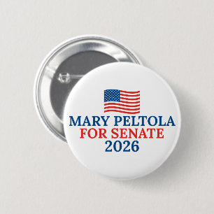 Chapa Redonda De 5 Cm Mary Peltola para Senado Elección Alaska 2026