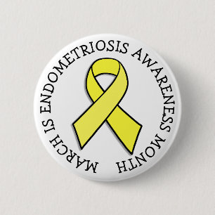 Chapa Redonda De 5 Cm Marzo es el mes de la Endometriosis