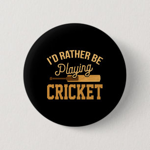 Chapa Redonda De 5 Cm Más bien jugando cricket divertido torneo de camis