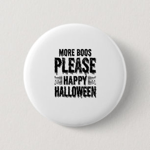 Chapa Redonda De 5 Cm Más Boos Por Favor Tipografía Vintage de Halloween