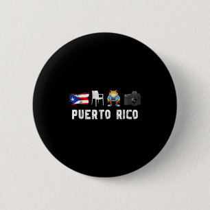 Chapa Redonda De 5 Cm Más fotos Bandera Ricana Puerto Rico Funny Sapo Co