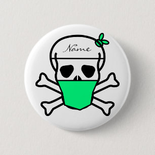 Chapa Redonda De 5 Cm Máscara de calavera Thunder_Cove