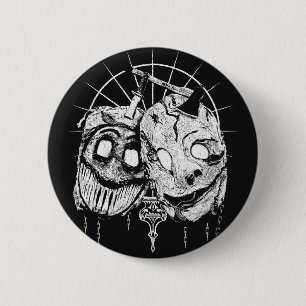 Chapa Redonda De 5 Cm Máscara de Dolor Occult Streetwear
