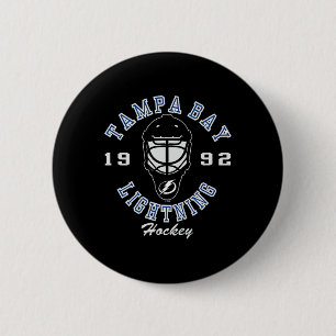 Chapa Redonda De 5 Cm Máscara de hockey Tampa Bay Lightning negra oficia