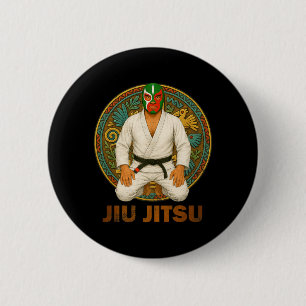Chapa Redonda De 5 Cm Máscara de Lucha Libre de Jiu Jitsu de estilo vint