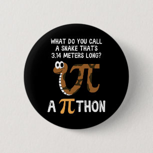 Chapa Redonda De 5 Cm Mascota Snake Math Pi Day Python