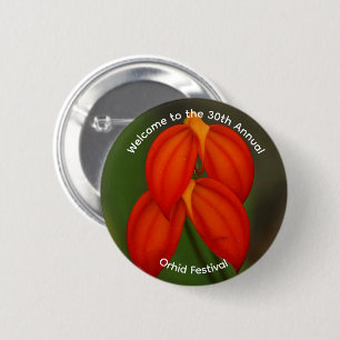 Chapa Redonda De 5 Cm Masdevallia ignea Orquídea