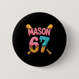 Chapa Redonda De 5 Cm Mason 67 Helado Goteo Béisbol
