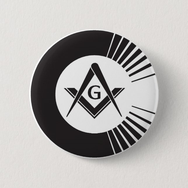 Chapa Redonda De 5 Cm Masónico, Freemason, albañiles (Anverso)