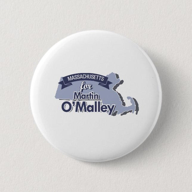 Chapa Redonda De 5 Cm Massachusetts para Martin O'Malley (Anverso)
