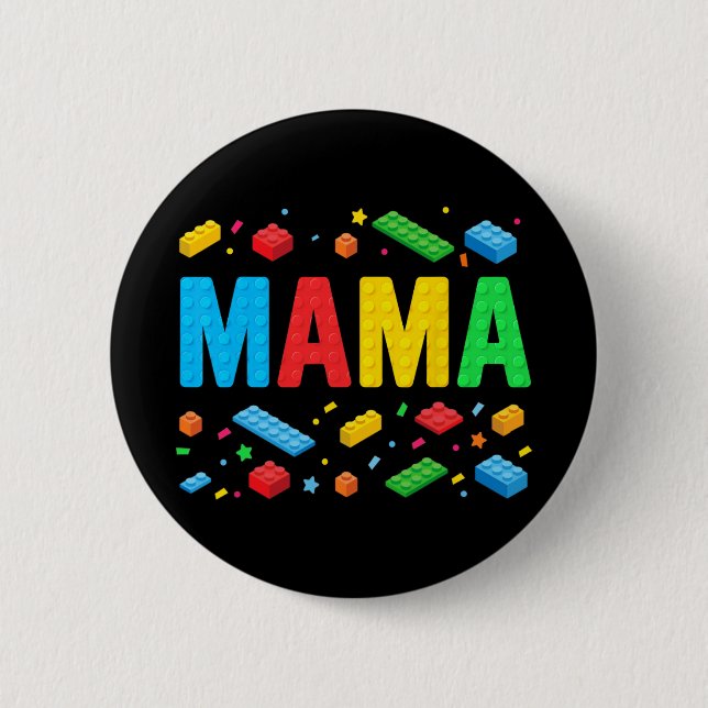 Chapa Redonda De 5 Cm Master Builder Building Bricks Bloquea Una Madre G (Anverso)